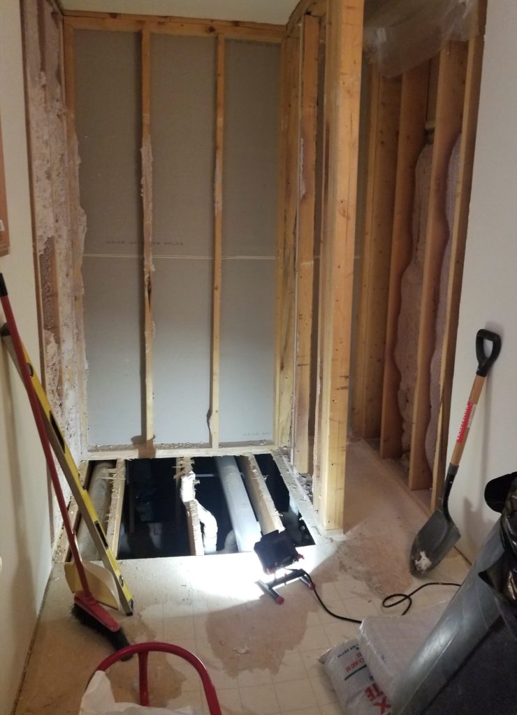 Remove Old Shower Construction Bozeman Contractor